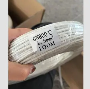 GN800 GN1000 Fiberglass Insulated Pure Nickel High Temperature And High Voltage Heating Cable IP68 Rated Heat Resistant Wire