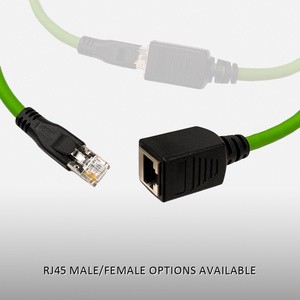 D-housing PVC PUR Shielded Copper Gold Plating Male/Female 8P8C RJ45 Cat6a Industrial Ethernet Cable