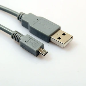 8-Pin Gold-Plated USB Data Cable, Compatible with Sony/Nikon/Panasonic/Olympus Compact Cameras
