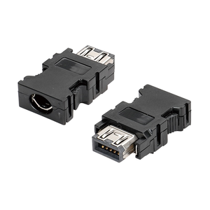 Denentech SM-10P IEEE 1394 10P Plug MR-JEJ3J4 Servo Drive CN2 10core Encoder Cable Connector KinKuo Black for Yaskawa Siemens