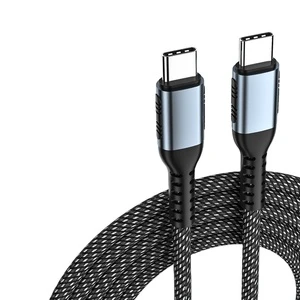 100W PD 5A Fast Charging USB-C to USB-C Nylon Data Cable for Camera & Computer
