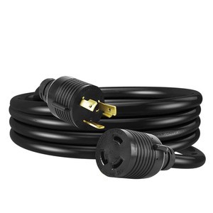 3/10/25/50FT Heavy Duty SJTW Power Cords & Extension Cords L6-30P/L6-30R Twist Lock Generator Extension Cable