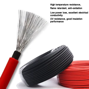 High Quality H1Z2Z2-K PV1-F DC 4mm2 XLPO Double Insulated Copper Wire Solar Cable for Solar Panels
