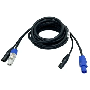 DMX Audio Signal Cable with XLR Male Connector Stage Lighting Hybrid Twisted Pair Wire Shielded Speaker Power Signal Integration