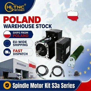 Poland Stock Single-Phase 2.2KW 380V AC Servo Spindle Motor Kit With IP65 Protection for CNC Router Engraving Machine