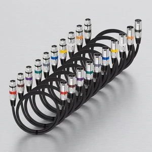 XLR Microphone Cable 3Pin Male to Female Balanced Audio Cable Gold Plated for Mixer Speaker Sound System Studio 1M