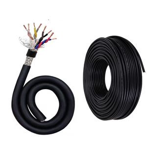 Flexible Dual Layer Shielded Drag Chain Cable PVC Sheath Pure Copper Signal Wire for Automation Systems, Servo, Robotics