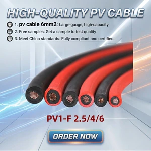 4mm Low Voltage Solar Cable PV Wire XLPE DC Copper-Plated Silver IP65 Rated 0.6kV 90C for Photovoltaic Power Telecommunication