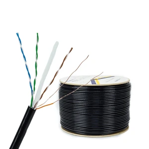 High quality outdoor cat6 sftp cable with wire 25awg copper outdoor cat6 cat 6a network cable reel