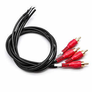 Professional Customizable 4 RCA Male Lotus Plug Pigtail Audio Video AV Cable Assembly Sound Wire For Speaker Sound System