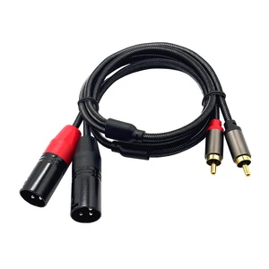 3M HiFi Stereo Audio Connection Microphone Cable RCA to XLR Male 2 RCA to 2 XLR Male Path Cable for Audio & Video Devices