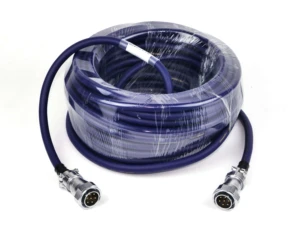 Super Soft Professional 6*2.5mm OFC Audio Cable 7-Pin Metal Blue Heavy-Duty Braided Jacket Stage Sound Cable for Speakers