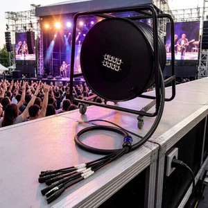 Ethercon CAT6 Snake Cable 8 Channel 30/50/80m Audio Stage CAT6 Reel Shield Ethernet Snake Cable with Drum with XLR RJ45 Plug