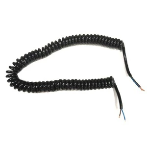Custom Flexible 20/22AWG Black 2-core PU Cables Spiral Coiled Wire/ Spring Cable for Car Auto Industry Forklift Trailer