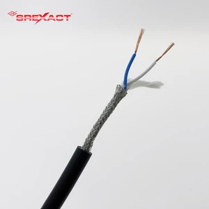 High Quality SREXACT Brand Bare Copper Microphone Cable Twisted Pair 6.0mm Diameter Black PVC Jacket Braid Shielding RoHS