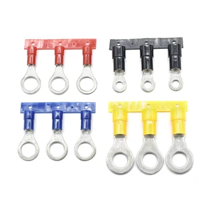 Electrical Crimp Ring Terminal Connector Kit Tinned Copper Insulated Cable Lug Battery Wire Connector Round Circular Terminal