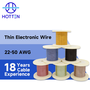 Hotten Cable 40AWG High Temperature PFA Insulated Copper/Tinned Copper Micro Coaxial Cable For LVDS Cable Harness