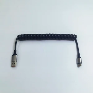 Custom Spiral Cable Coiled USB to Type C Data Charger Cables Usb Type c Wire Harness