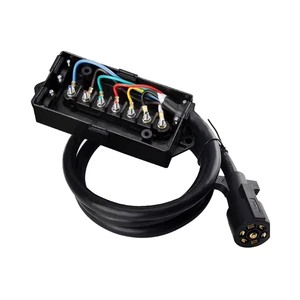 OEM ODM Customize 7 Pin Trailer Plug Cable Assembly 7 Way Trailer Wiring Harness with Junction Box Electronic