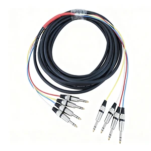4-channel 6.35mm Dual-channel Audio Cable Microphone Stage Performance Recording Studio signal Extension Cable