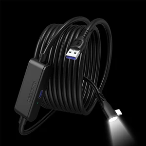 Independent Type C Fast Charging USB C VR Headset Camera LED Light Signal Booster Nylon Jacket Braid USB C Data Link Cables