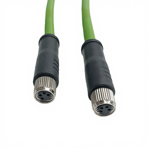 M8 Industrial Ethernet Cable 4-Core D-Type Encoded Aviation Cross-Border High Flexibility Drag Chain Sensor Connector Waterproof