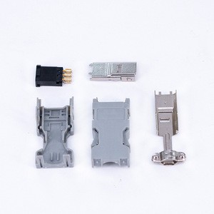 Customized IEEE1394-6Pin Male/Female Connector 6-Core SM-6P Side Connector Servo Drive Plug Copper Contact ABS Housing for PCB
