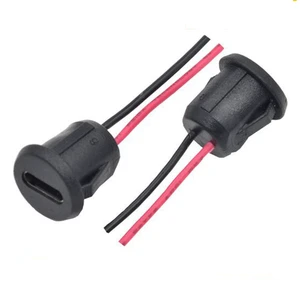 Round Snap in USB Type C Connector Panel Mount USB C Jack Socket Charge Cable