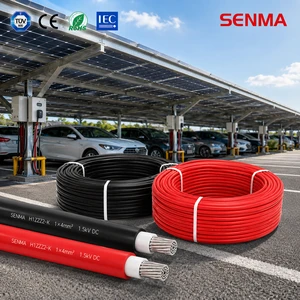 Certificated PV1-F 10 Awg Solar Cable Aluminum Conductor with XLPO Insulation and Jacket