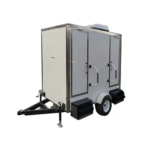 Factory Luxury Mobile Portable Trailer Toilet Design China Customized Modern Hotel CLEEN White