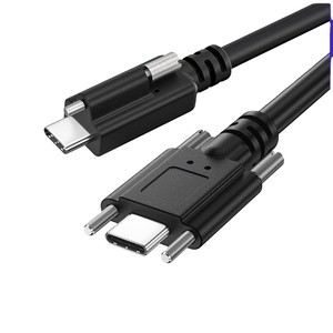 Customized USB3.2 Data Cable Dual-head Type-C 20Gbps Industrial Connection with Screw Fixation for Cameras
