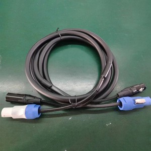 Stage Light Speed Lamp Power and Microphone Cable Composite Line for Active Speaker Audio Connection 1 Meter