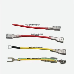 Custom Electronic Cable with 4.8mm and 6.2mm Spade Terminals IP67 Rated 12V PVC Insulation Pure Copper Conductor