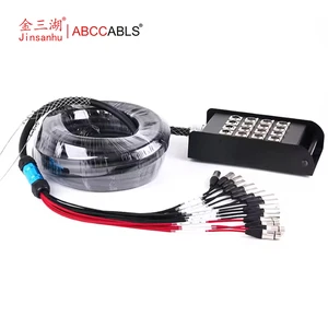 16 CH Stage Snake Cable with Box XLR Male to Female Multi-Core Audio Cable for Live Sound Studio Recording Stage Performance