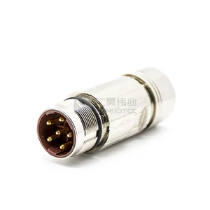M23 Power Servo Motor Connector Straight Angled 6Pin 8Pin Male Female Heavy Duty Connector for Factory Automation