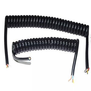 Spring Spiral Cable for Industrial Automation Robotics 24 AWG 0.7mm 450V Copper Conductor PVC Insulated Dynamic Wire Heating