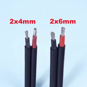 For for Tinned Copper Twin Core Solar DC PV Cables 4mm 6mm 10mm XLPO Jacket IP67