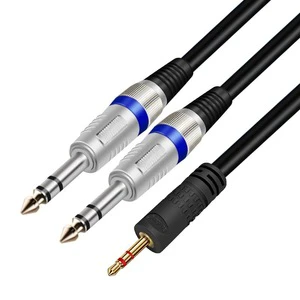 High-quality Professional Audio Cable, 3.5mm to 6.5mm Dual Connection for Audio Systems and Amplifiers Guitar Cable