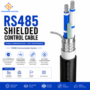 RS485 Shielded Communication Cable 2 Core 0.5-1.5mm² Twisted Pair For Industrial Control And Data Transmission OEM CE