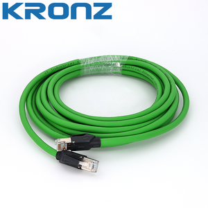 KRONZ Industrial Heavy Duty Profinet Ethernet Cable Cat5E/Cat6A 24AWG 4Pin Shielded RJ45 Connector IP67 Highly Flexible Circular