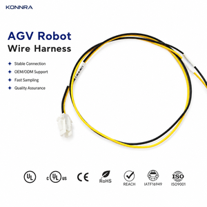 AGV Robot Power Cable Harness Copper Core PVC IP68 Rated High Flexible Wear Resistant Wire Assembly For Electronic Systems