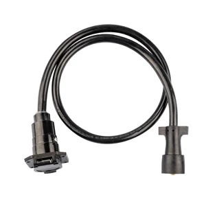 Heavy Duty 7 Way Trailer Extension Cord, 10-14 AWG 7 Way Trailer Cable for RV Trailer