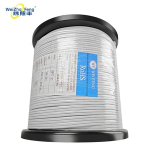 5m 10m 50m 2Pin Stranded Copper LED Cable 22-16AWG IEC RVB PVC Insulation Tape Extension Power Cord