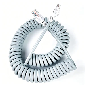1-15m Telephones Handset Coiled Cable RJ11 6P4C Spiral Cable Phone Wire Curly Cord