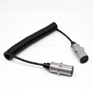 7 Wire to 7 Wire Trailer Plug Cord Heavy Duty Cable Reel Trailer