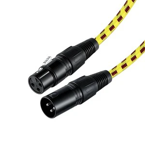 Factory OEM 1M 3M 5M Shiled Audio Stereo 3 Pin Connector Microphone Cannon Jack DMX XLR Mic Cable Braided Speaker Cables