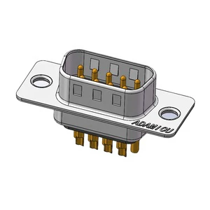 Industrial Servo Drive Solder Male DB 9 Pin Connector Brass Contact Material 2A for Wire Connections RS232 VGA DB9 Sub Socket