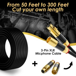 Heavy Duty HDTV Audio Cable Braided PVC OFC Copper Shielded Coil 2m 3.5mm Connector for Outdoor Stage Performance Live Broadcast