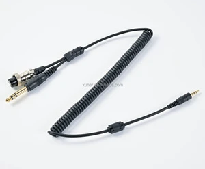 TRRSM to GX16-8F &TRS 6.35M Spiral Cable