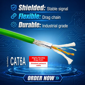 Reliable 4 Core Shielded Cat5e Industrial Ethernet Cable HDPE Insulation OFC for Indoor Outdoor Industrial Use.